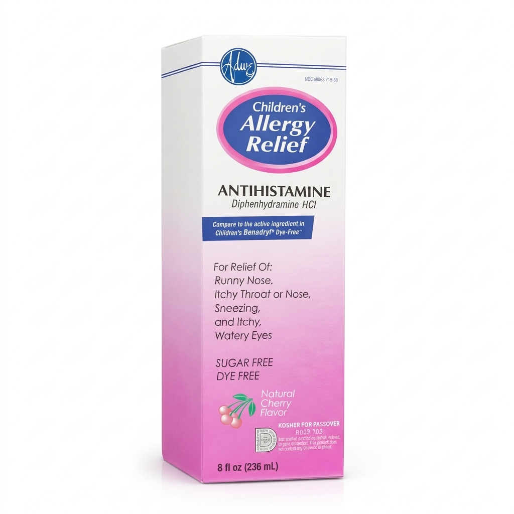Adwe Kosher Children's Allergy Relief Liquid - 8 fl oz