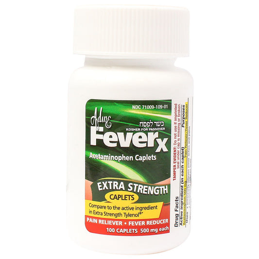 Adwe Kosher FeverX Pain Reliever Extra Strength - 100 Caplets