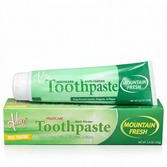 Adwe Kosher Anti-Tartar Toothpaste With Fluoride - Mountain Fresh 5.4 OZ.