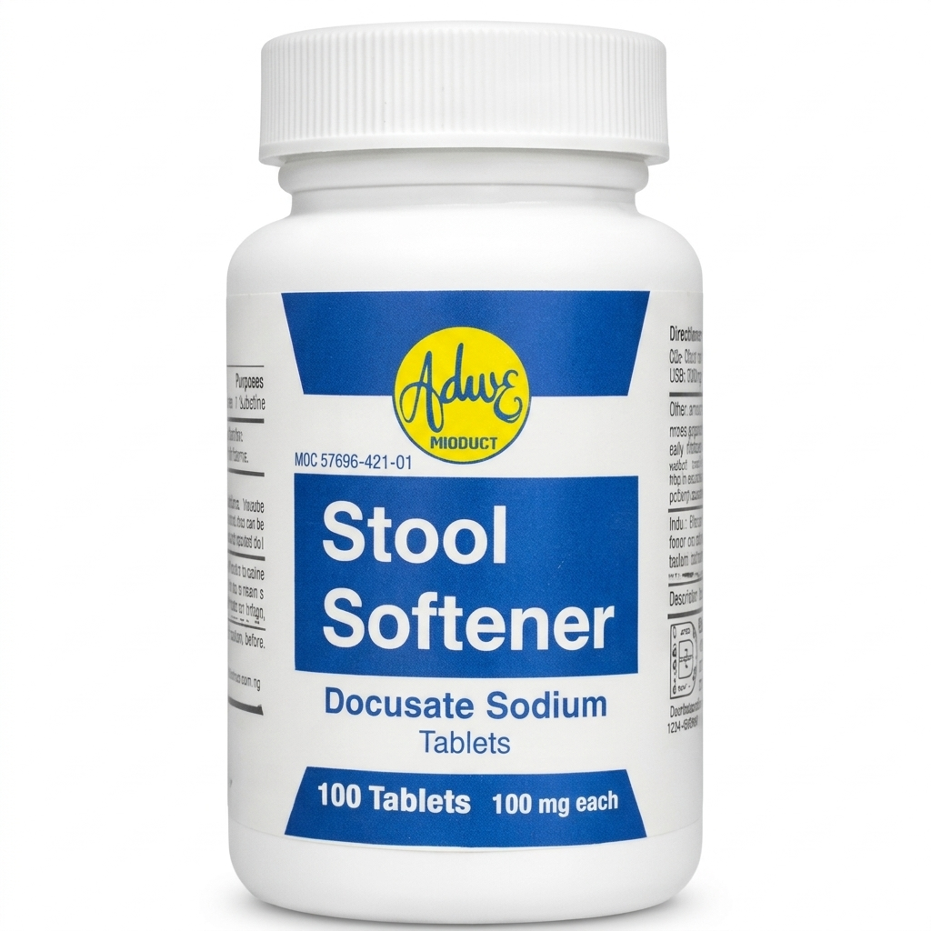 Adwe Kosher Stool Softener - 100 Tablets