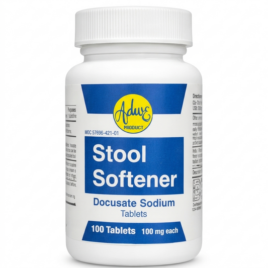 Adwe Kosher Stool Softener - 100 Tablets